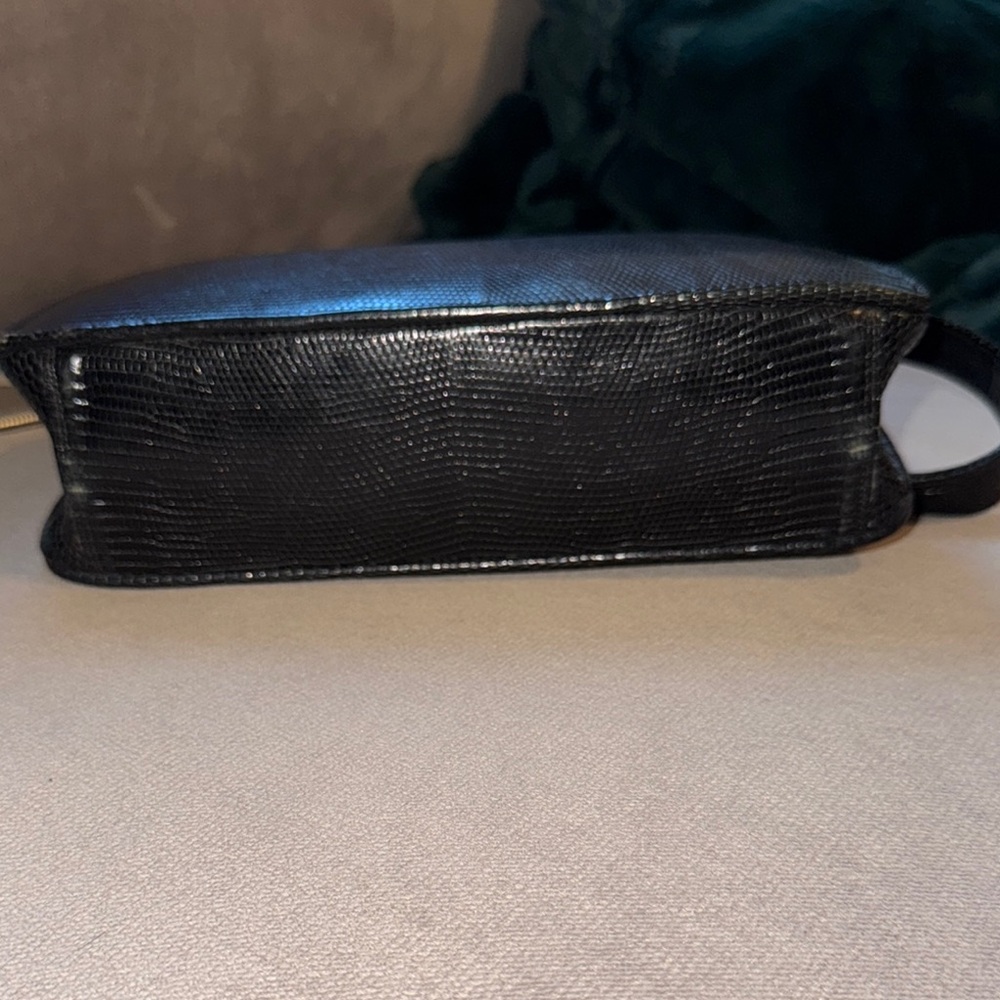Vintage Black Reptile Leather Handbag - Picture 8 of 15